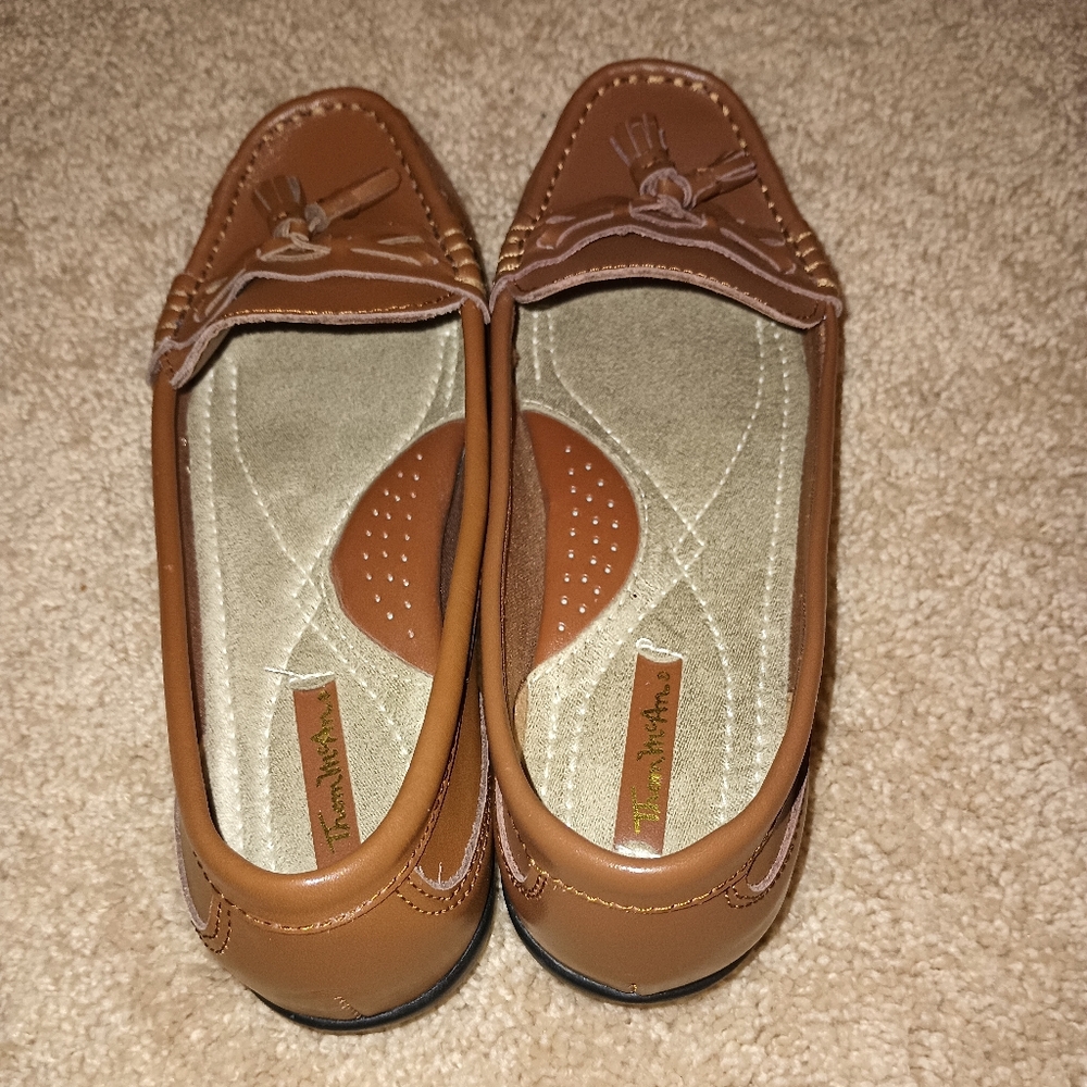 Thom McAn Windsor Brown Leather Loafers 7W - Picture 4 of 6